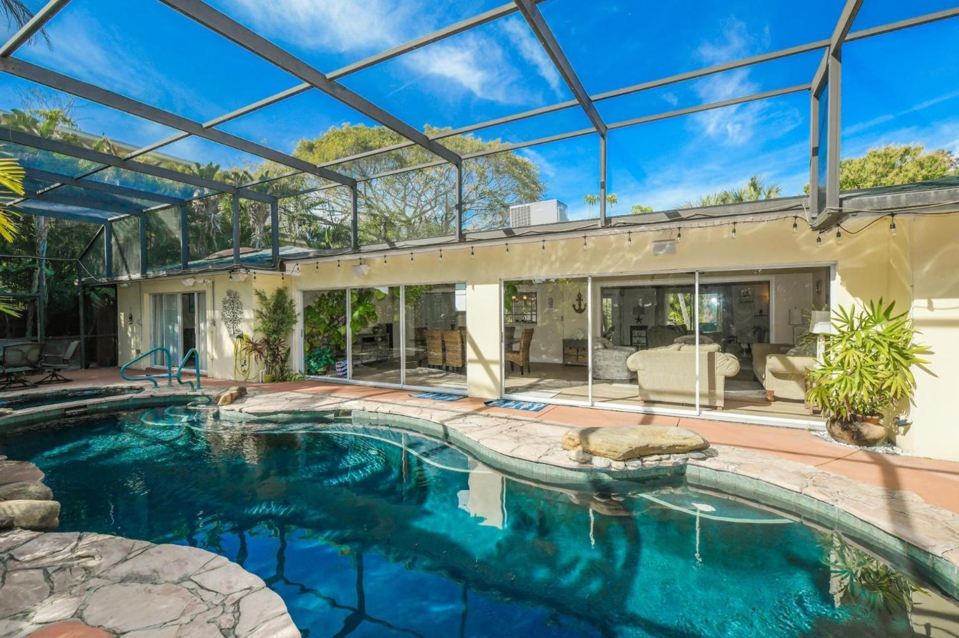 Island Time - Home Wenclosed Lagoon Style Pool Spa Walk To Beach Bikes Holmes Beach Luaran gambar